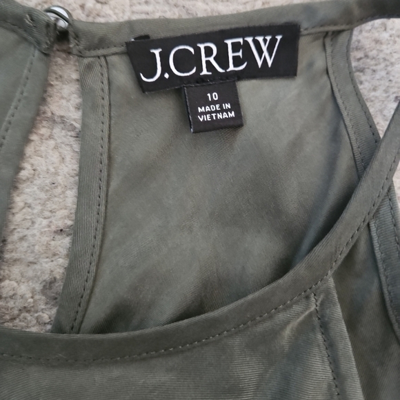 J. Crew Women's Green Amber Slip Dress In Cupro Blend In Cool Cypress 10 - Picture 9 of 11